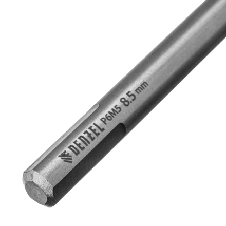 Сверло спиральное по металлу Denzel, 8,5 х 165 мм, Р6М5, Golden Tip, удлиненное, 718261 купить в Екатеринбурге