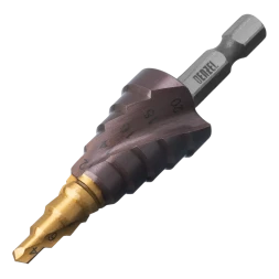 Сверло ступенчатое Denzel 723613, 4-6-8-10-12-14-16-18-20 мм, Р6М5К5, 6-гр. хвостовик