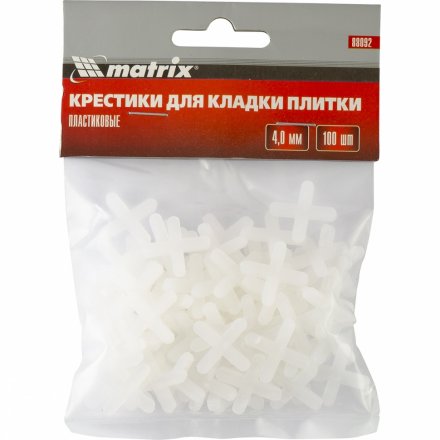 Крестики 4 мм для кладки плитки 100 штук MATRIX артикул 88092 купить в Екатеринбурге