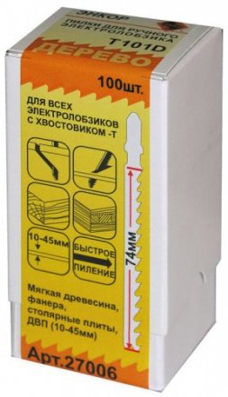 Пилка для электролобзика T101 D HCS 1шт/100 Энкор 27006 купить в Екатеринбурге