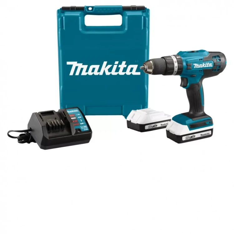 Аккумуляторная ударная 18В дрель-шуруповерт Makita HP488D002 (2*АКБ 1.5Ач тип G, ЗУ) купить в Екатеринбурге