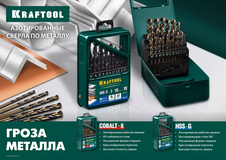 Сверла по металлу HSS-G Оберон 29651-4 купить в Екатеринбурге