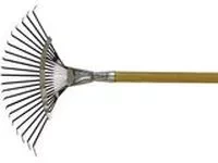 Грабли веерные 20 зубьев с черенком оксидированные плоский зуб  СИБРТЕХ Россия 61779 купить в Екатеринбурге