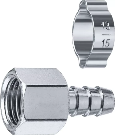 ЗУБР штуцер елочка, 10 мм - 3/8F, переходник с обжимным хомутом, Профессионал (64923-3/8-10) купить в Екатеринбурге