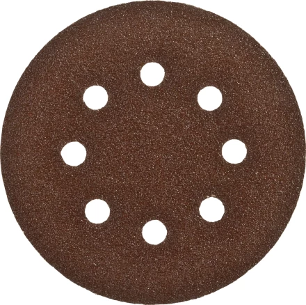 Круг шлифовальный ЗУБР &quot;СТАНДАРТ&quot; из абразивной бумаги на велкро основе, 8 отв., Р80, 125мм, 5шт 35350-125-080 купить в Екатеринбурге