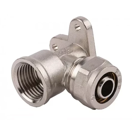 Уголок ЗУБР соединительный с креплением к полу, цанга-гайка, 1/2&quot;х16х2,0 мм, никель 51411-16-1/2 купить в Екатеринбурге