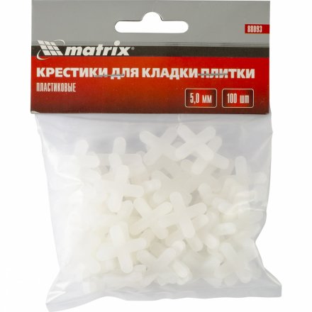 Крестики 5 мм для кладки плитки 100 штук MATRIX артикул 88093 купить в Екатеринбурге