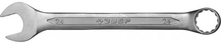 Ключ ЗУБР &quot;МАСТЕР&quot; гаечный комбинированный, Cr-V сталь, хромированный, 24мм 27087-24 купить в Екатеринбурге