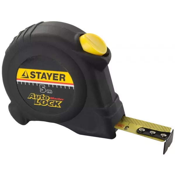 Рулетка STAYER "MASTER" "AUTOLOCK", корпус с резиновым напылением, автостоп, 5мх19мм 2-34126-05-19_z01 купить в Екатеринбурге