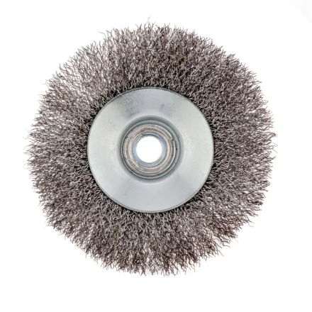 Щетка для УШМ 115 мм М14 тарелка витая проволока Сибртех 746127 купить в Екатеринбурге