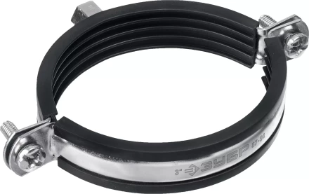 ЗУБР 3, М8/М10, цинк, 10 шт, трубный хомут с гайкой (37880-87-94) купить в Екатеринбурге