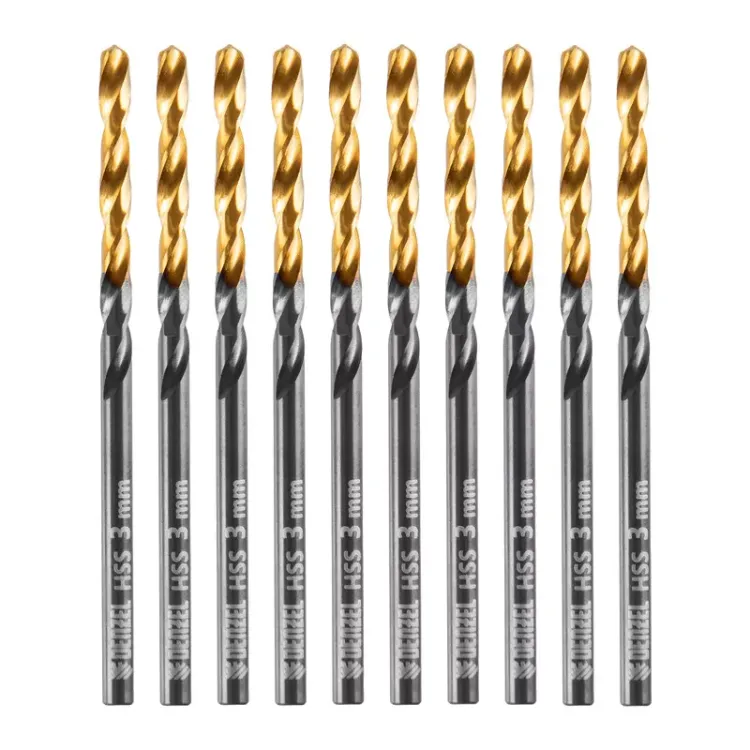 Сверло по металлу, 3 мм, HSS-Tin, Golden Tip, 10 шт. Denzel 717205 купить в Екатеринбурге