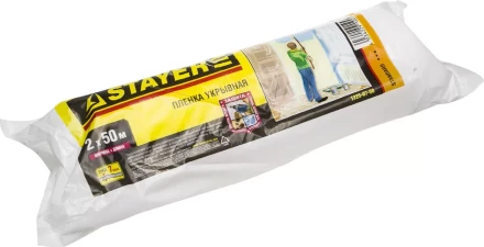 Пленка STAYER &quot;STANDARD&quot; защитная укрывочная, HDPE, в рулоне, 7 мкм, 2 х 50 м 1225-07-50 купить в Екатеринбурге