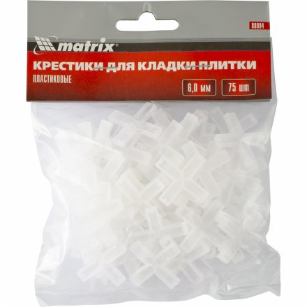 Крестики 6 мм для кладки плитки 75 штук MATRIX артикул 88094 купить в Екатеринбурге