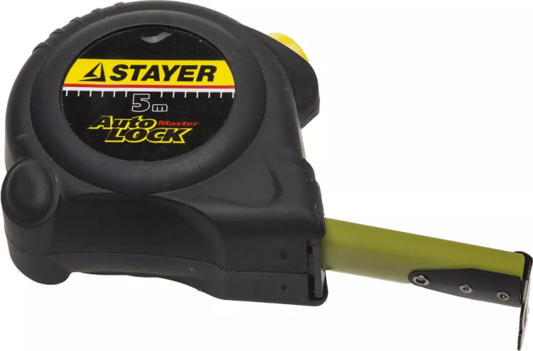 Рулетка STAYER "MASTER" "AUTOLOCK", корпус с резиновым напылением, автостоп, 5мх25мм 2-34126-05-25_z01 купить в Екатеринбурге