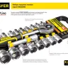 Набор STAYER "STANDARD": Торцовые головки (1/2") на пластиковом рельсе, трещотка, удлинитель, 8-32мм, 20 предметов 27750-H20 купить в Екатеринбурге