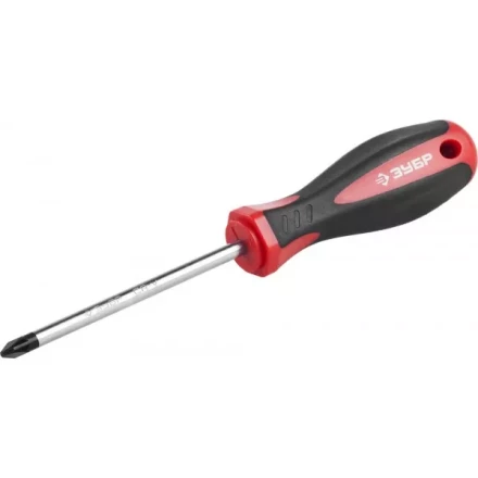 Отвертка ЗУБР &quot;МАСТЕР&quot;, Cr-v, эргономичная двухкомпонентная рукоятка, PZ2x100мм 25063-2-100_z02 купить в Екатеринбурге