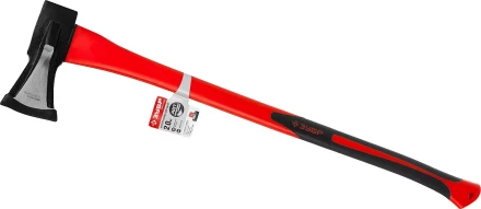 Топор- колун ЗУБР "МАСТЕР" кованый с двухкомпонентной фиберглассовой рукояткой, "ушастый", 2кг/880мм 20616-20 купить в Екатеринбурге