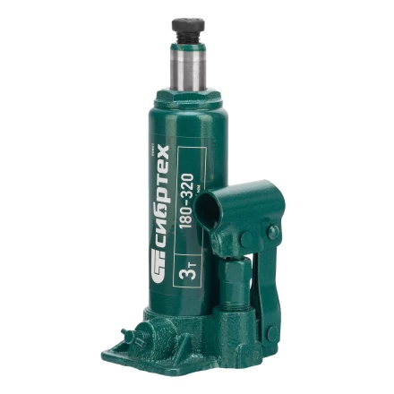 Домкрат гидравлический бутылочный Сибртех 50801, 3 т, 180-320 мм купить в Екатеринбурге