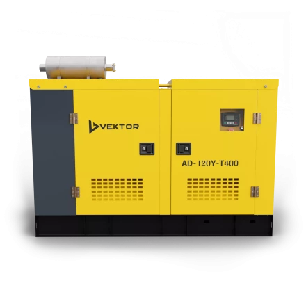 Дизельный генератор Vektor AD-120Y-T400 в шумозащитном кожухе с АВР купить в Екатеринбурге