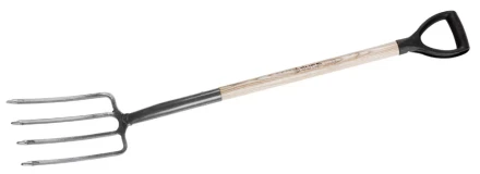 Вилы ЗУБР &quot;МАСТЕР&quot; ФАВОРИТ садовые, деревянный черенок из ясеня, пластиковая рукоятка, 280x180x1200мм 4-39562 купить в Екатеринбурге