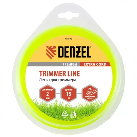 Леска для триммера двухкомпонентная квадрат 2,0 мм 15 м Extra cord Denzel 96124 купить в Екатеринбурге