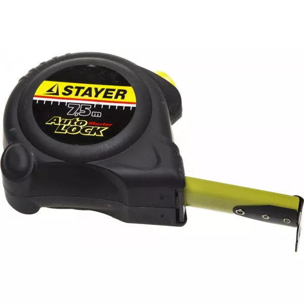 Рулетка STAYER "MASTER" "AUTOLOCK", корпус с резиновым напылением, автостоп, 7,5мх25мм 2-34126-07-25_z01 купить в Екатеринбурге