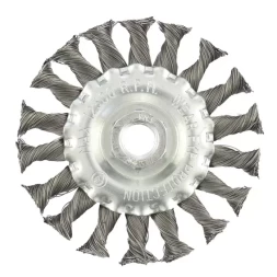 Щетка для УШМ 100 мм М14 плоская крученая проволока 0,8 мм MTX 74643