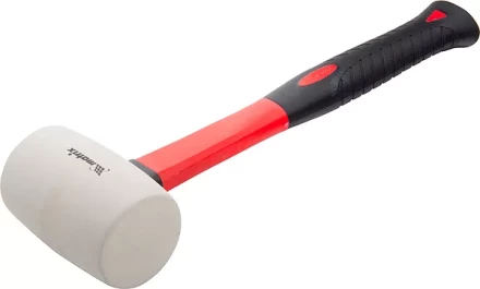 Киянка резиновая, 450 г, белая резина, фибергласовая рукоятка MATRIX 11196 купить в Екатеринбурге