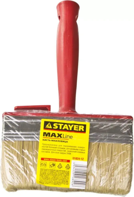 Макловица STAYER "MASTER" UNIVERSAL, светлая щетина, пластмассовый корпус, 3х12см 01824-12 купить в Екатеринбурге