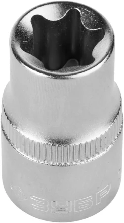 Головка торцовая ЗУБР &quot;МАСТЕР&quot; (1/2&quot;), Cr-V, E-TORX, хроматированное покрытие, E14 27719-14 купить в Екатеринбурге