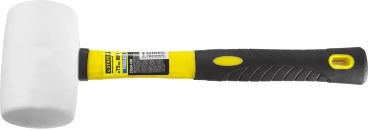 Киянка STAYER "PROFI" резиновая БЕЛАЯ, с фиберглассовой ручкой, 680г 20533-680 купить в Екатеринбурге