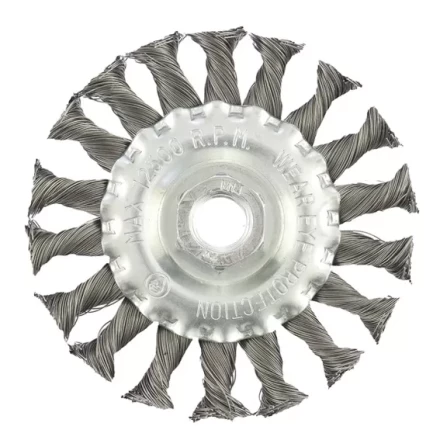 Щетка для УШМ 125 мм М14 плоская крученая проволока 0,8 мм MTX 74644 купить в Екатеринбурге