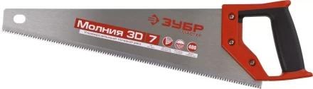 Ножовка универсальная (пила) ЗУБР МОЛНИЯ-3D 400 мм, 7TPI, 3D зуб, точный рез вдоль и поперек волокон, для средних заготовок из всех видов материалов 15077-40 купить в Екатеринбурге