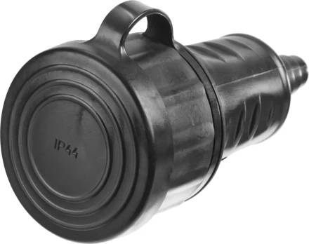 Розетка СИБИН электрическая ударопрочная, с заземлением, 16А/220В, IP44, черная 55186-B купить в Екатеринбурге