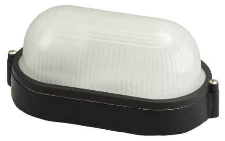 Светильник уличный СВЕТОЗАР влагозащищенный, овал, цвет черный, 60Вт SV-57201-B купить в Екатеринбурге