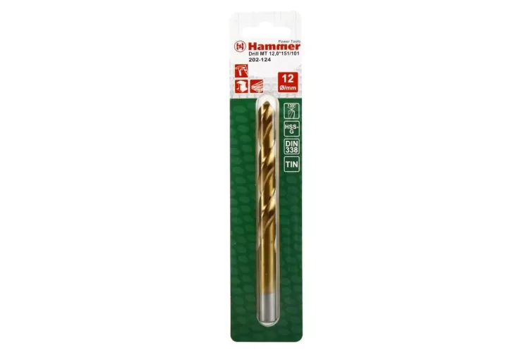 Сверло по металлу HAMMER Ф12х151мм (DR MT 12,0мм*151/101мм) купить в Екатеринбурге