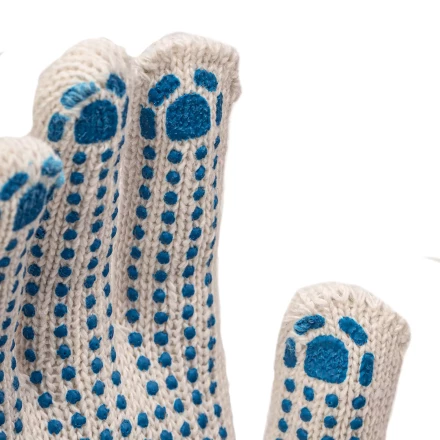 Перчатки трикотажные, с 2хПВХ точкой, 7 класс// Россия 67824 купить в Екатеринбурге