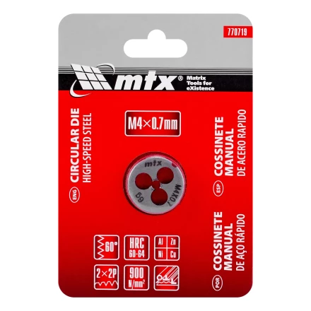 Плашка М4 х 0.7 мм, Р6М5 Matrix 770719 купить в Екатеринбурге