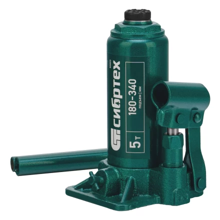 Домкрат гидравлический бутылочный Сибртех 50803, 5 т, 180-340 мм купить в Екатеринбурге