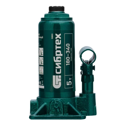 Домкрат гидравлический бутылочный Сибртех 50803, 5 т, 180-340 мм купить в Екатеринбурге