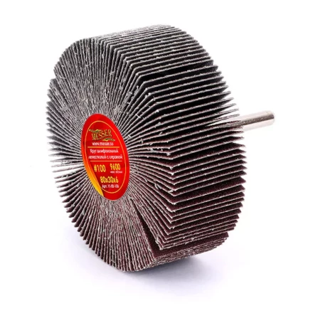 Круг MESSER шлифовальный лепестковый с оправкой (на шпильке) 80х30х6  #100 купить в Екатеринбурге