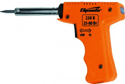 Паяльник-пистолет с регулировкой мощности SPARTA 25-80 Вт (220В) 913065 купить в Екатеринбурге