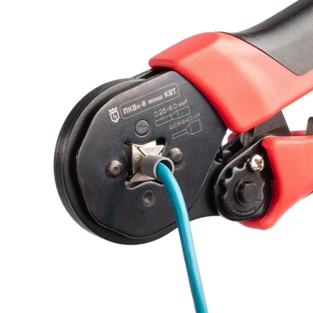 Пресс-клещи КВТ ПКВк-6 мини для опрессовки втулочных наконечников до 6.0 мм (89787) купить в Екатеринбурге