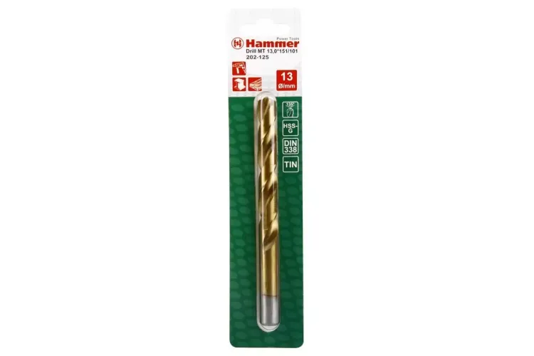 Сверло по металлу HAMMER Ф13х151мм (DR MT 13,0мм*151/101мм) купить в Екатеринбурге