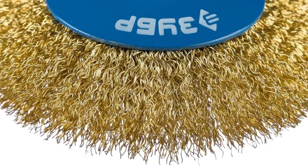 ЗУБР &quot;ПРОФЕССИОНАЛ&quot;. Щетка коническая для УШМ, витая латунированная стальная проволока 0,3мм, 125ммхМ14 35267-125_z02 купить в Екатеринбурге