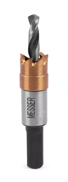 HSS-TiN коронка MESSER 12мм с центр. сверлом без пружины для  лист. материала до 2 мм ц/х купить в Екатеринбурге