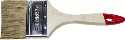 Кисть плоская STAYER &quot;UNIVERSAL-STANDARD&quot;, светлая натуральная щетина, деревянная ручка, 75мм 0101-075 купить в Екатеринбурге