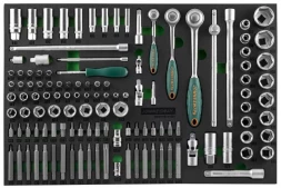 Набор головок торцевых 1/4&quot; 3/8&quot; 1/2&quot;DR 81предмет вставок бит-40предметов EVAложемент Jonnesway S04H45121SV 49275