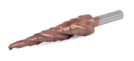 Ступенчатое сверло MESSER HSS CO 4-12х9 с кобальтовым покрытием и тремя спиральными канавками. купить в Екатеринбурге